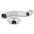 Trixie Harvey Pluche Speeltunnel / Donut Wit / Grijs 160X25 Cm