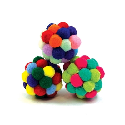 Happy Pet Tabby Patch Pom Pom Bal Assorti 4,5X4,5X4,5 Cm