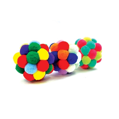 Happy Pet Tabby Patch Pom Pom Bal Assorti 4,5X4,5X4,5 Cm