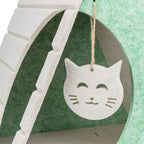 Trixie Kattenmand Speelbox Lucy Driehoekig Vilt Zand / Groen 46X38X50 Cm