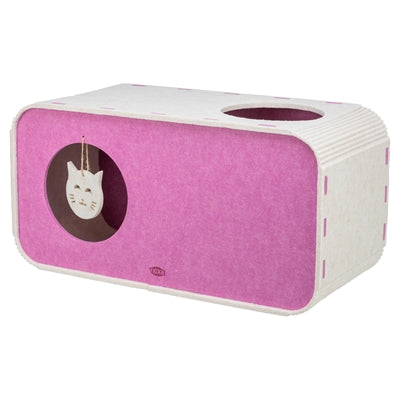 Trixie Speelbox Merle Vierkant Vilt Zand / Roze 58X27X29 Cm