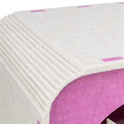 Trixie Speelbox Merle Vierkant Vilt Zand / Roze 58X27X29 Cm