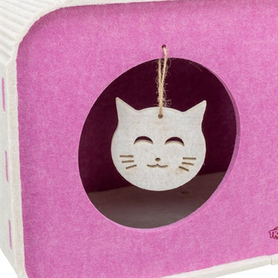 Trixie Speelbox Merle Vierkant Vilt Zand / Roze 58X27X29 Cm