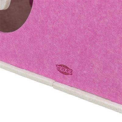 Trixie Speelbox Merle Vierkant Vilt Zand / Roze 58X27X29 Cm