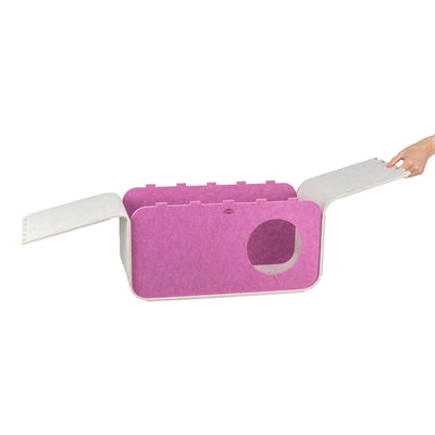 Trixie Speelbox Merle Vierkant Vilt Zand / Roze 58X27X29 Cm