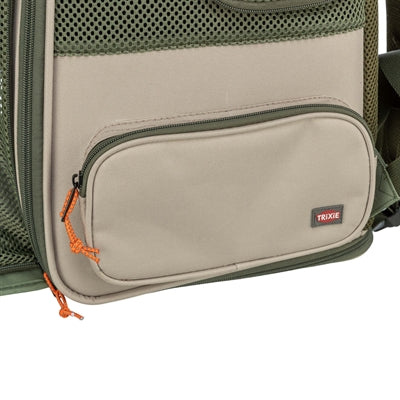 Trixie Rugzak Rocco Maximaal 10 Kg Beige / Olijfgroen 40X30X42 Cm