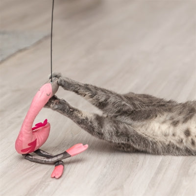 Trixie Kattenhengel Telescopisch Grote Katten Met Flamingo Roze 106 Cm