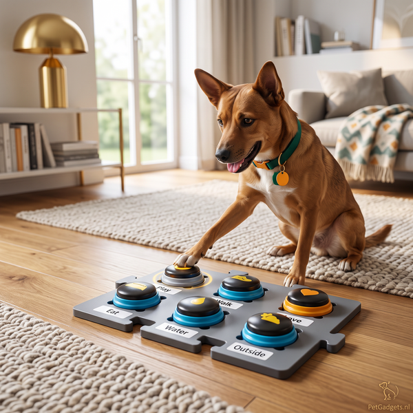 Hunger For Words Talking Pet Button Mat - PetGadgets sfeerfoto