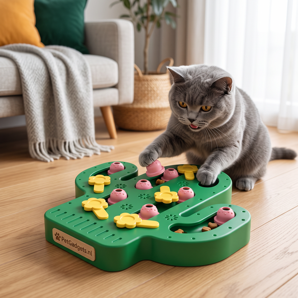 Happy Pet Tabby Patch Cactus Puzzel - PetGadgets sfeerfoto
