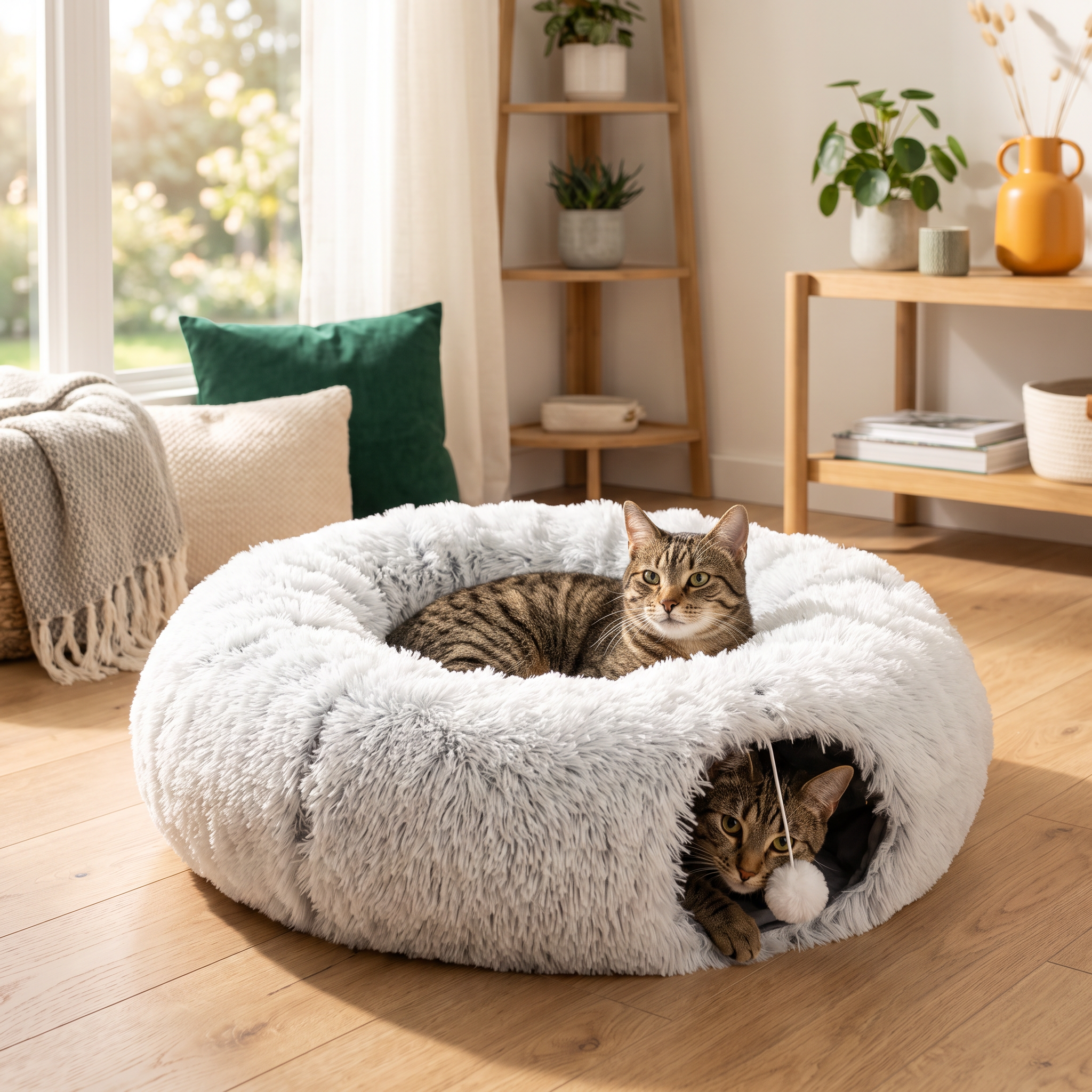 Trixie Harvey pluche speeltunnel donut - PetGadgets sfeerfoto