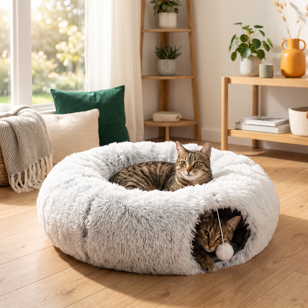 Trixie Harvey pluche speeltunnel donut - PetGadgets sfeerfoto