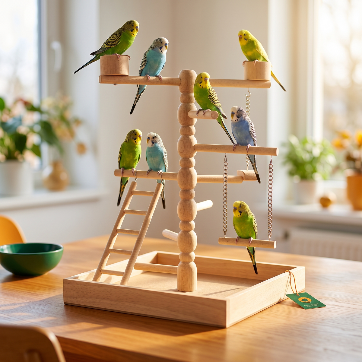 Trixie Speelplaats hout agapornis en parkiet - PetGadgets sfeerfoto